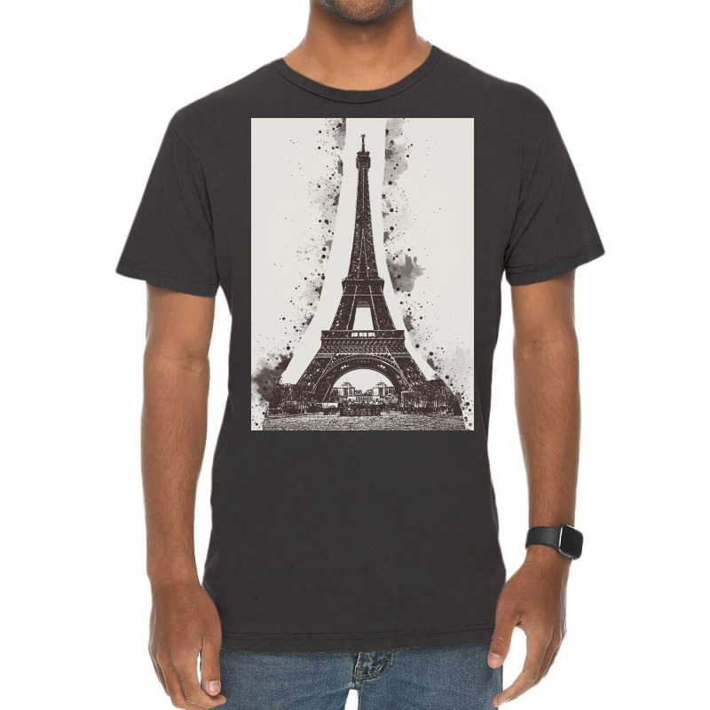 Paris Eiffel Landmark Vintage T-shirt | Artistshot