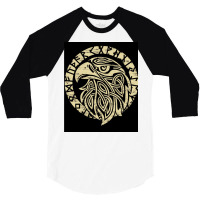 Viking Raven  Yellow Cute 3/4 Sleeve Shirt | Artistshot