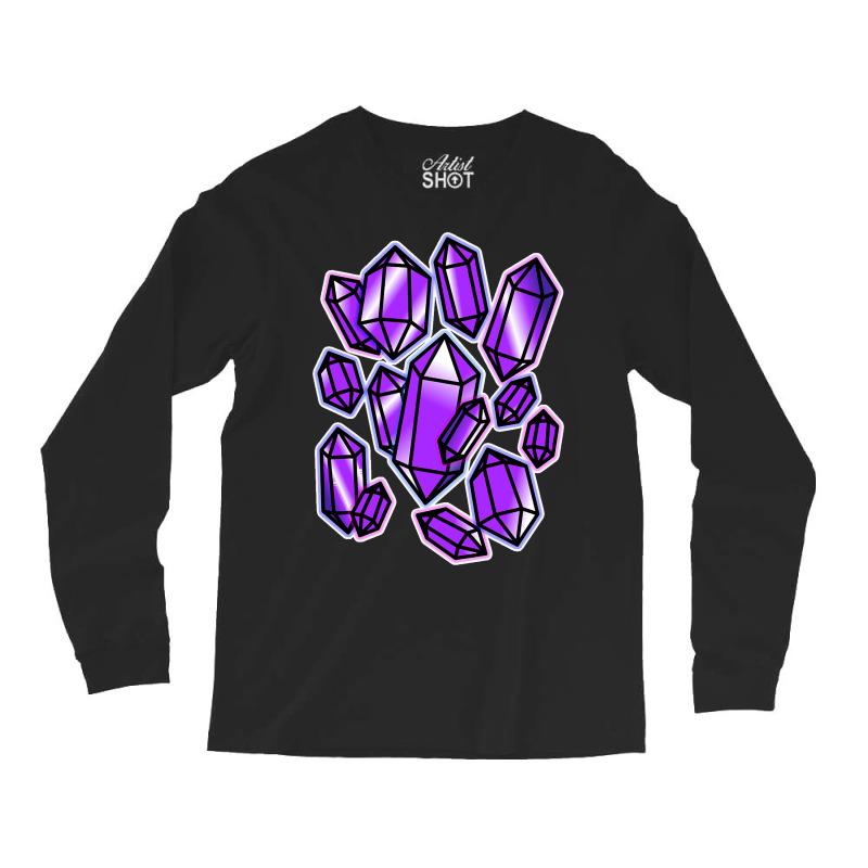 Amethyst Quartz Long Sleeve Shirts by genuinelyseriously4 | Artistshot