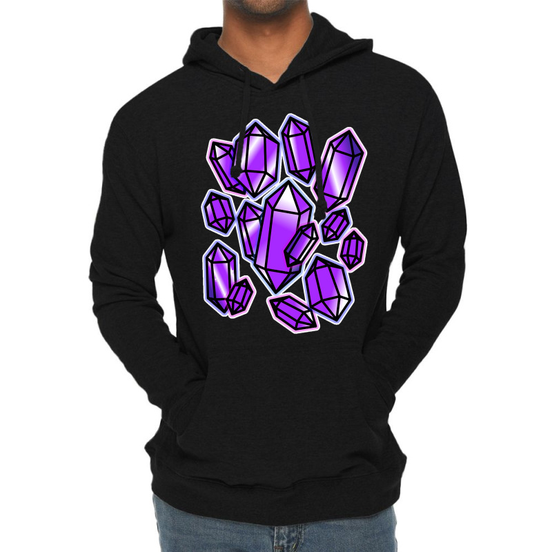 Amethyst Quartz Lightweight Hoodie by genuinelyseriously4 | Artistshot