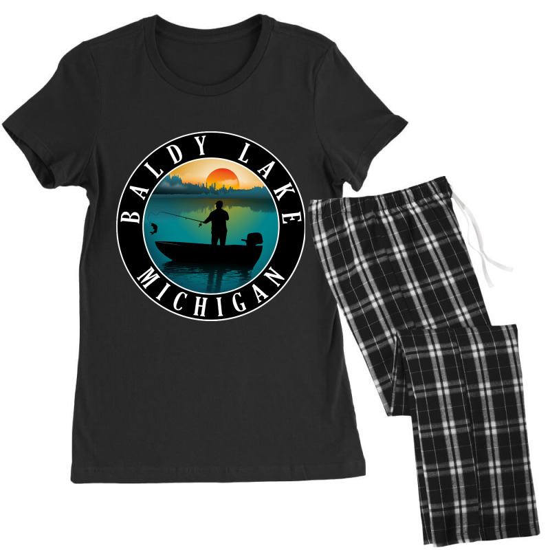 Baldy Lake Fishing Michigan Sunset Women's Pajamas Set by fencingderby989 | Artistshot