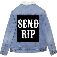 Send Rip Poster Cool (1) Unisex Sherpa-lined Denim Jacket | Artistshot