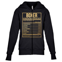 Awesome And Funny Nutrition Label Box Boxing Boxer Boxers Saying Quote Youth Zipper Hoodie | Artistshot