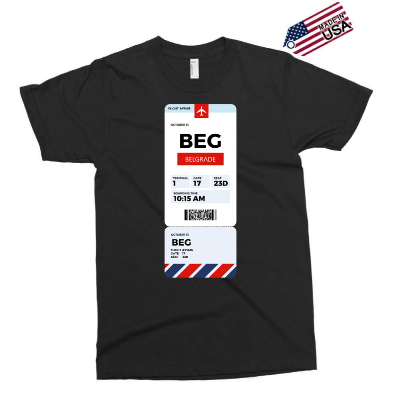 Belgrade Boarding Pass Exclusive T-shirt | Artistshot