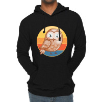 Owl Bird Vintage Retro Sunset Wild Animal Lover Design-enrgi Lightweight Hoodie | Artistshot