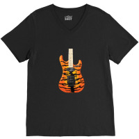 Tiger Skin Guitar V-neck Tee | Artistshot