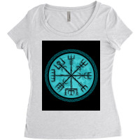 Vegvisir Viking Rune Viking Mythology  70s Women's Triblend Scoop T-shirt | Artistshot