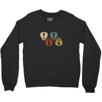 Retro Guitar Pick Guitarist Crewneck Sweatshirt | Artistshot