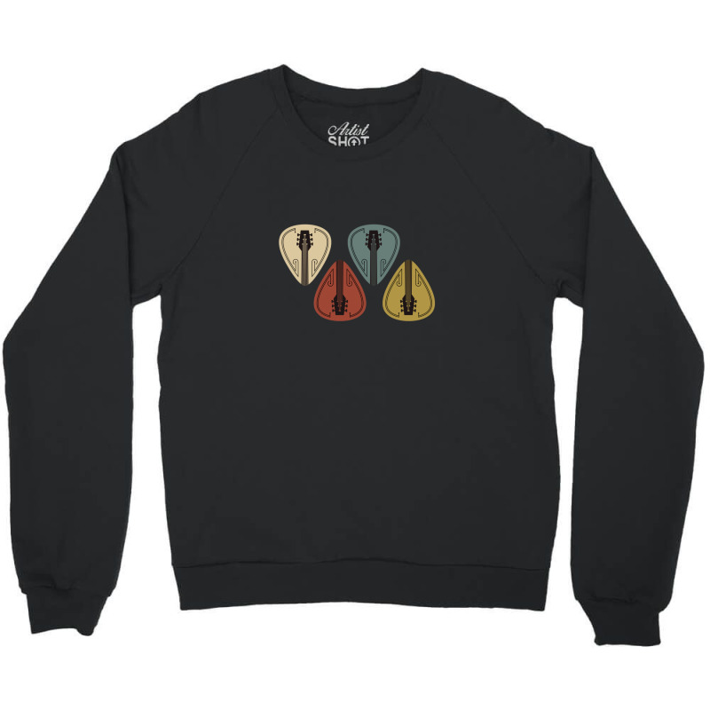 Retro Guitar Pick Guitarist Crewneck Sweatshirt by ChristopherLloydDuback | Artistshot