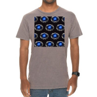 Space Fed Planets Emblem With Stars Repeating Pattern Poster Cool (1) Vintage T-shirt | Artistshot