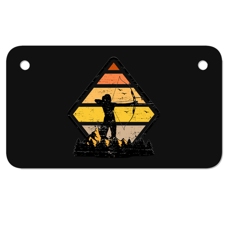 Archery Archery Girl Bow Hunting Shooting Motorcycle License Plate | Artistshot