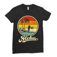 Aloha Hawaii Hawaiian For Boys Girls Palm Tree Surf Ladies Fitted T-shirt | Artistshot