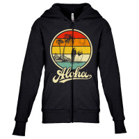 Aloha Hawaii Hawaiian For Boys Girls Palm Tree Surf Youth Zipper Hoodie | Artistshot