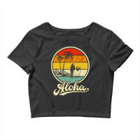 Aloha Hawaii Hawaiian For Boys Girls Palm Tree Surf Crop Top | Artistshot