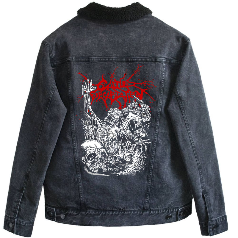 Cattle Decapitation Design Unisex Sherpa-Lined Denim Jacket by dishandumenef | Artistshot