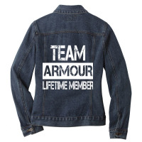 Armour Name Team Armour Lifetime Member Ladies Denim Jacket | Artistshot