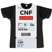 Belo Horizonte Boarding Pass Graphic T-shirt | Artistshot