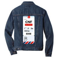 Belo Horizonte Boarding Pass Men Denim Jacket | Artistshot