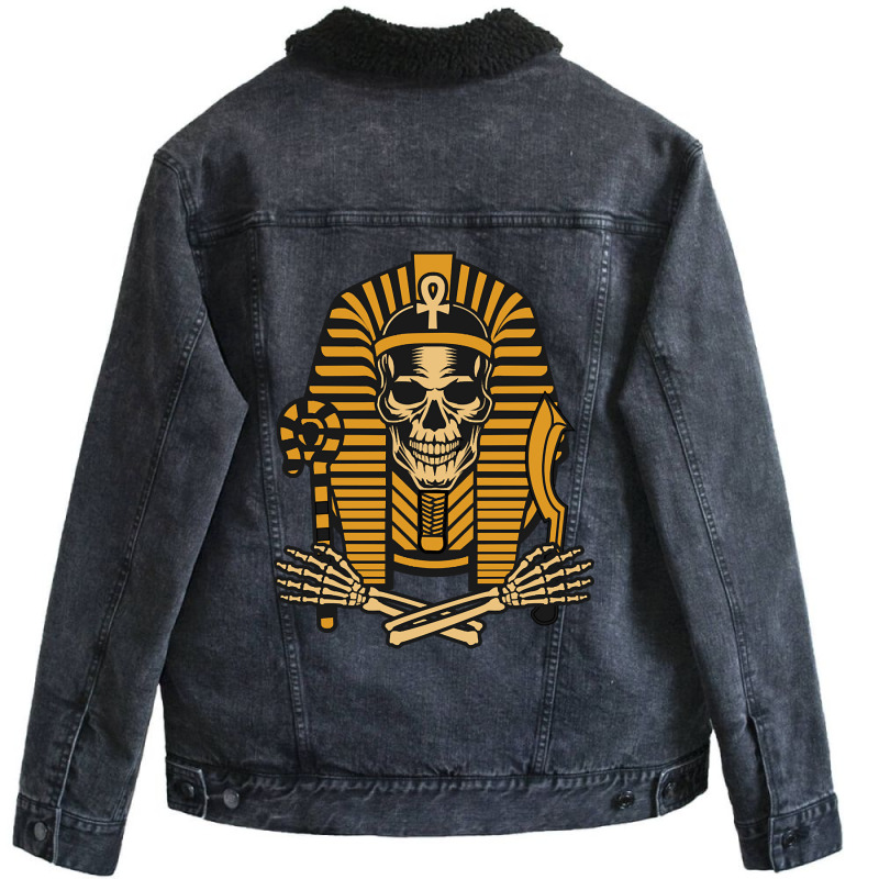 Ancient King Unisex Sherpa-Lined Denim Jacket by currentlyderby559 | Artistshot