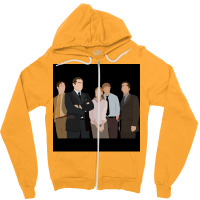 The Office Cast Sticker Poster Red (1) Zipper Hoodie | Artistshot