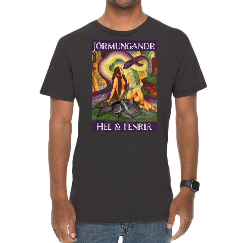 X27s Children Jormungandr Hel And Fenrir  Travel Humor Vintage T-shirt | Artistshot