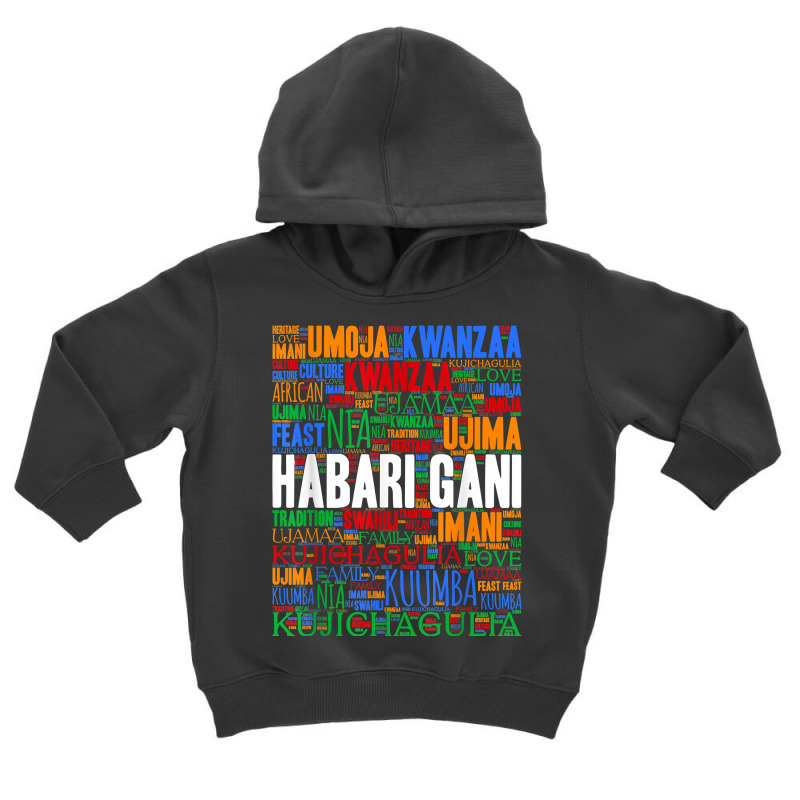 Kwanzaa Habari Gani 7 Principles Swahili T Shirt Toddler Hoodie by delredske | Artistshot