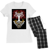 Yggdrasil And Creatures Norse Mythology Knotwork Coloured  Trending Co Women's Pajamas Set | Artistshot