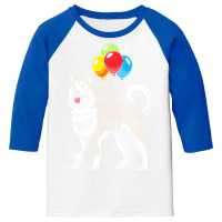 Funny T  Shirt Alaskan Malamute Dog With Ballons Funny Gift T  Shirt Youth 3/4 Sleeve | Artistshot