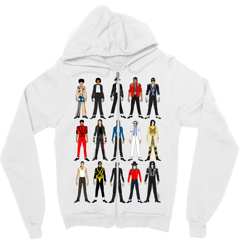 Outfits Of King Jackson Pop Music Fashion Zipper Hoodie by bahbutstenyd | Artistshot