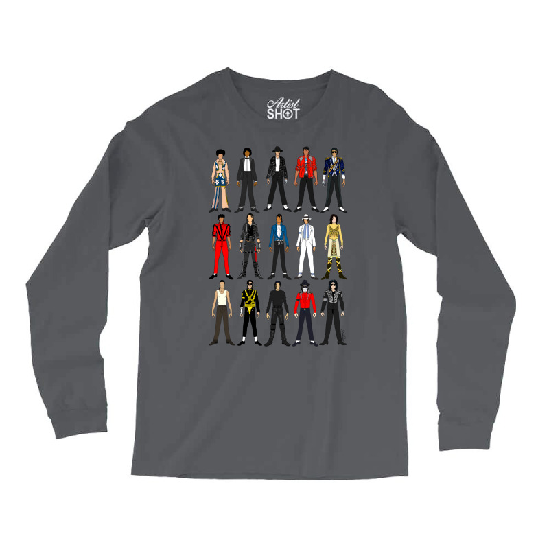 Outfits Of King Jackson Pop Music Fashion Long Sleeve Shirts by bahbutstenyd | Artistshot