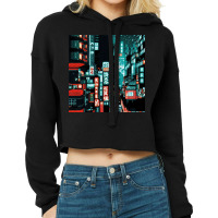 City Night Cropped Hoodie | Artistshot