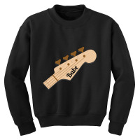 Bass Babe On Bass Guitar Headstock Youth Sweatshirt | Artistshot