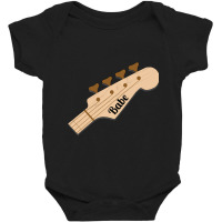 Bass Babe On Bass Guitar Headstock Baby Bodysuit | Artistshot