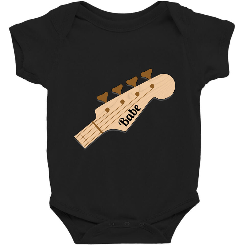 Bass Babe On Bass Guitar Headstock Baby Bodysuit by dealgummy642 | Artistshot