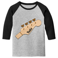 Bass Babe On Bass Guitar Headstock Youth 3/4 Sleeve | Artistshot