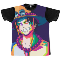 One Piece Portgas D Ace Pop Art Graphic T-shirt | Artistshot