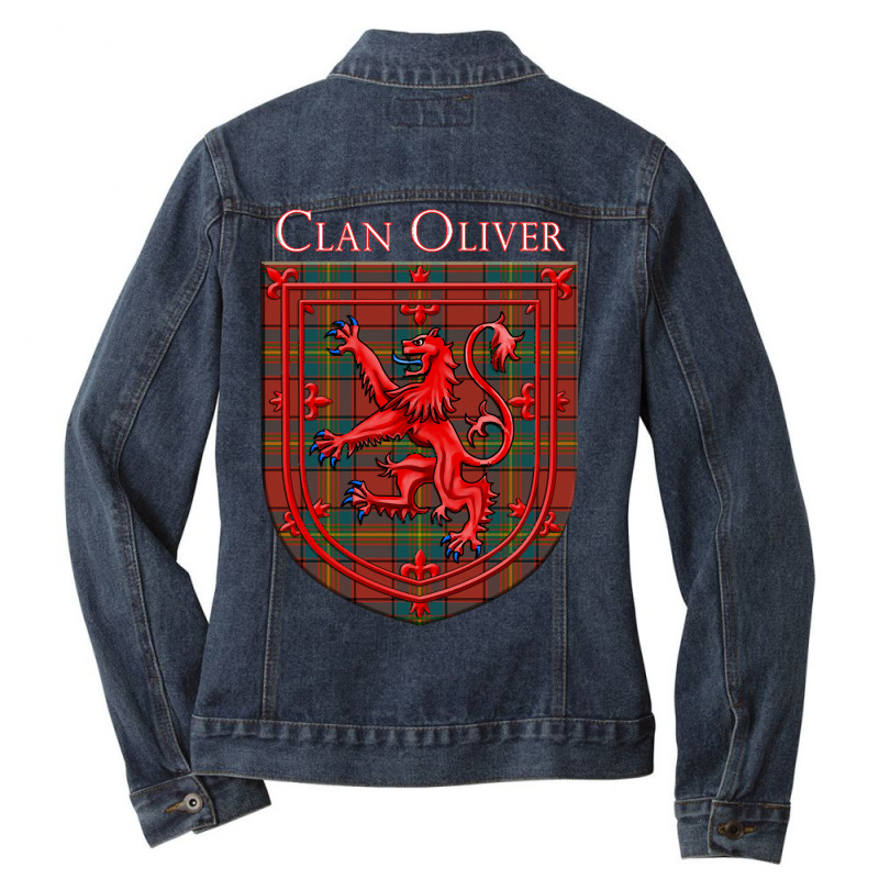 Oliver Red Tartan Scottish Plaid Ladies Denim Jacket by cryingfamilies16 | Artistshot