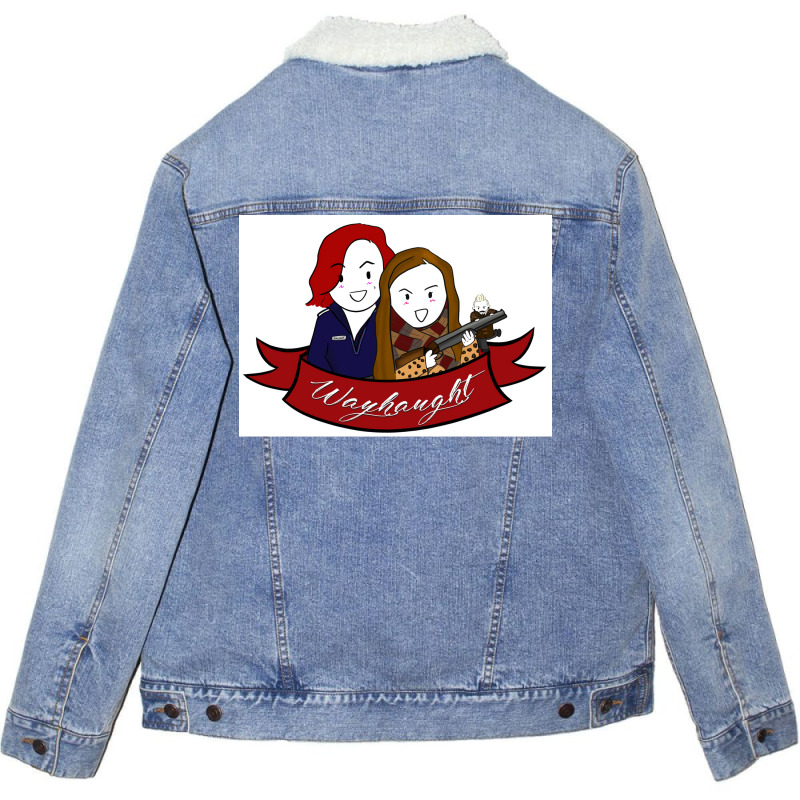 Wayhaught Poster 80s (1) Unisex Sherpa-Lined Denim Jacket by venessstaatsb | Artistshot