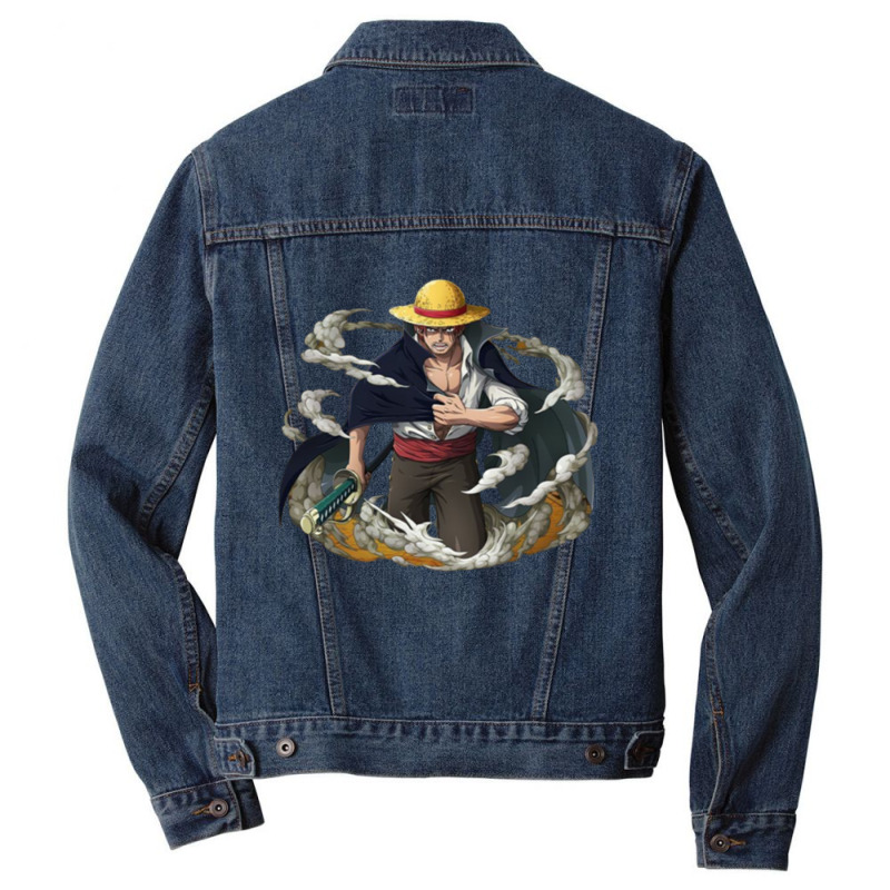 One Piece Red Men Denim Jacket | Artistshot