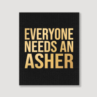 Asher Name-fkntm Portrait Canvas Print | Artistshot