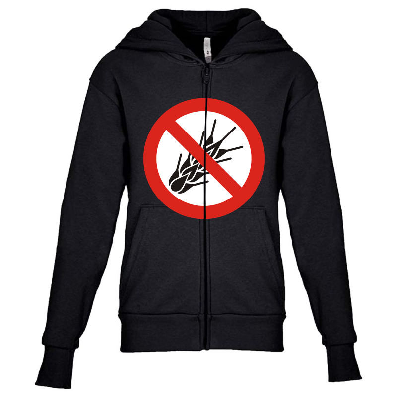 No Gluten Sign Youth Zipper Hoodie by yammerbetween10 | Artistshot