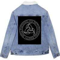 Viking Triskelion Norse Triskel Or Triskele  Cool 80s Unisex Sherpa-lined Denim Jacket | Artistshot