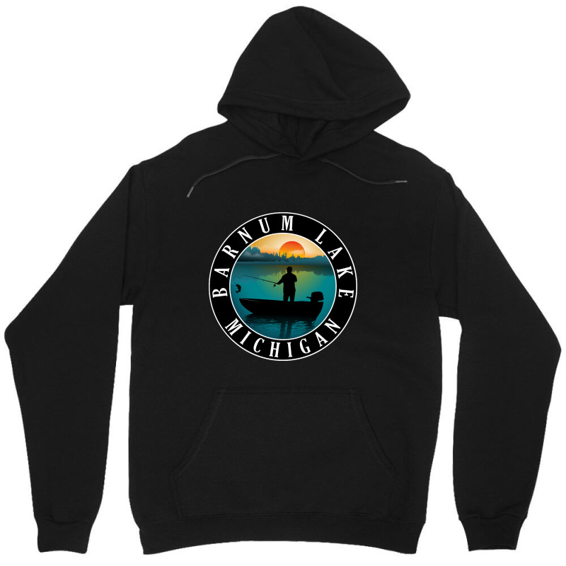 Barnum Lake Fishing Michigan Sunset Unisex Hoodie | Artistshot