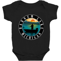 Barnum Lake Fishing Michigan Sunset Baby Bodysuit | Artistshot