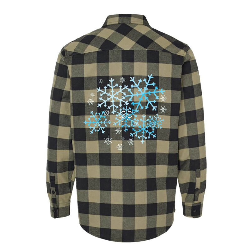 Blue Snowflakes Flannel Shirt | Artistshot