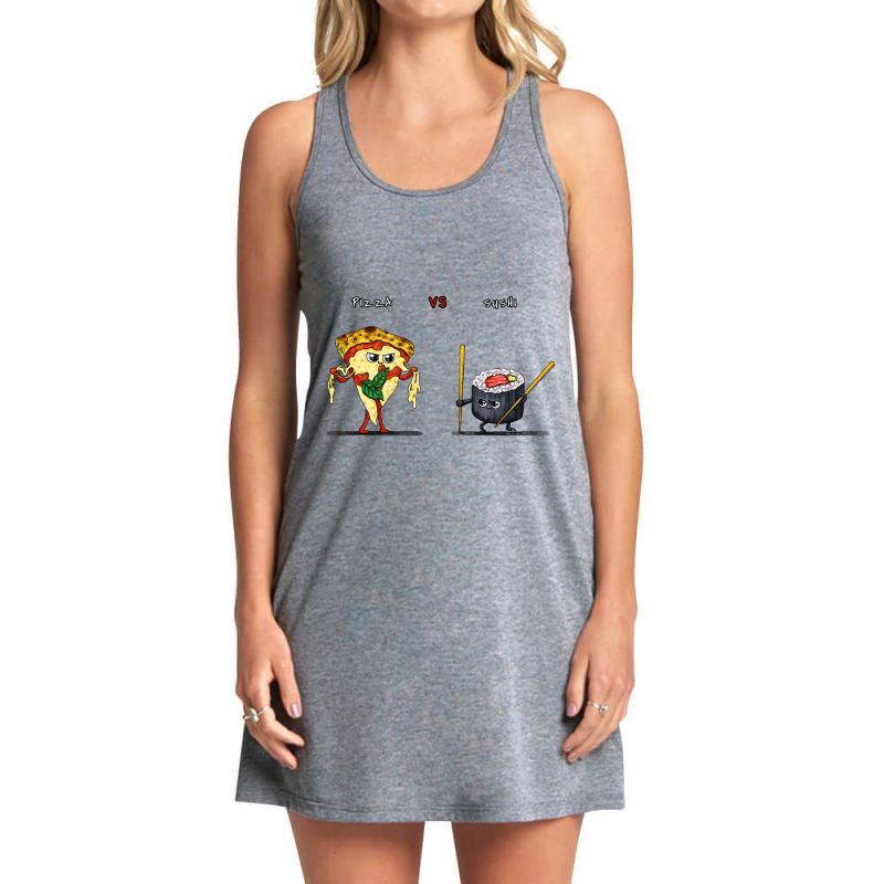 Arabella-pizza Vs Sushi Tank Dress by rentsabotage035@gmail.com | Artistshot