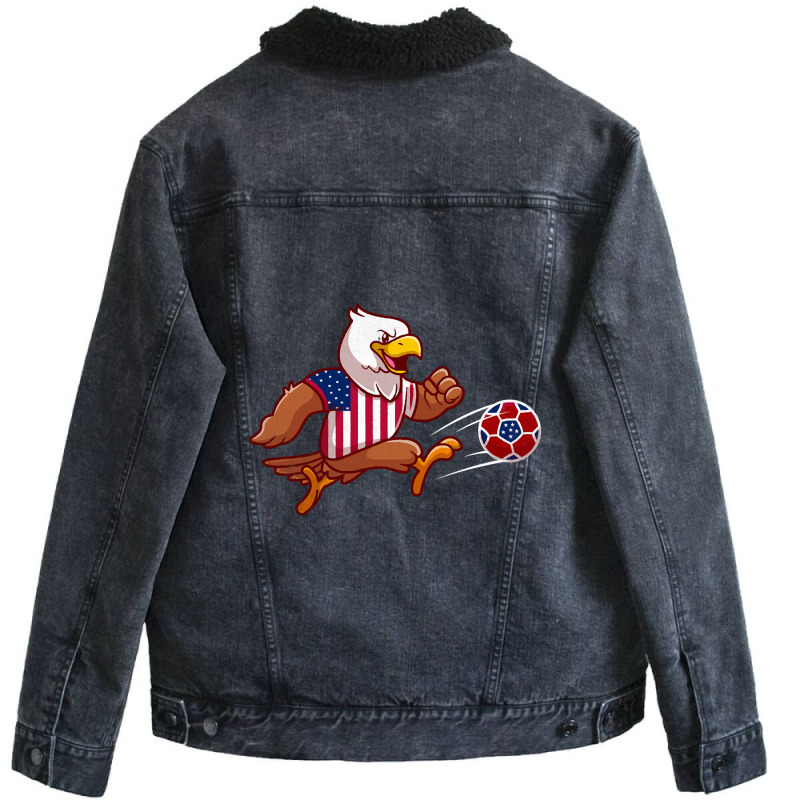 America Soccer Unisex Sherpa-Lined Denim Jacket by stumbledfeatures425 | Artistshot