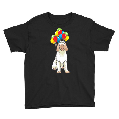 Gift Idea T  Shirt Funny Spinone Italiano Dog With Balloons T  Shirt Youth Tee Designed By Zschaefer144