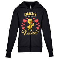 Trending Ducks Are My Valentine Duck Lover Valentines Day Youth Zipper Hoodie | Artistshot