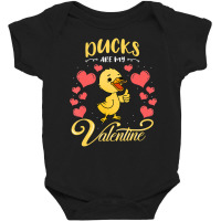 Trending Ducks Are My Valentine Duck Lover Valentines Day Baby Bodysuit | Artistshot